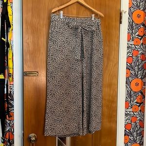 Jcrew leopard print wide leg capri pants- size 12.